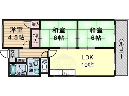 シャトーモンシェール【1階】の間取り