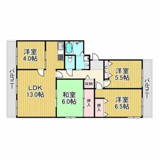フェルザ西宮【2階】の間取り