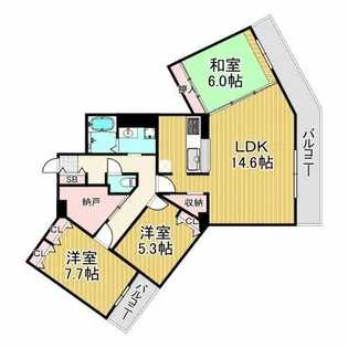 KDXレジデンス夙川ヒルズ1番館【3階】の間取り