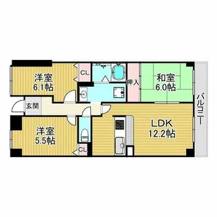 ウエストヒルズⅠ【3階】の間取り