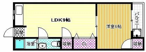 マンション田井城【2階】の間取り