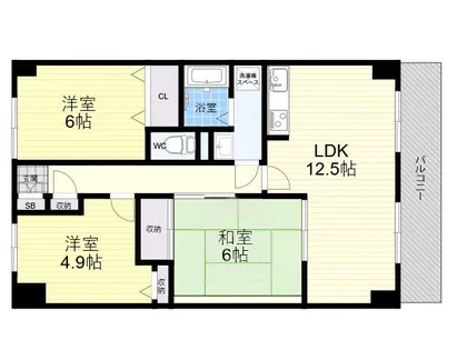 グレーシア大西【6階】の間取り