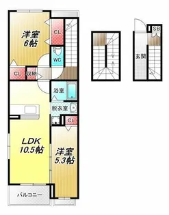 リヴァプール【3階】の間取り
