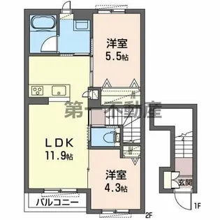 リビエラ【0203号室】の間取り
