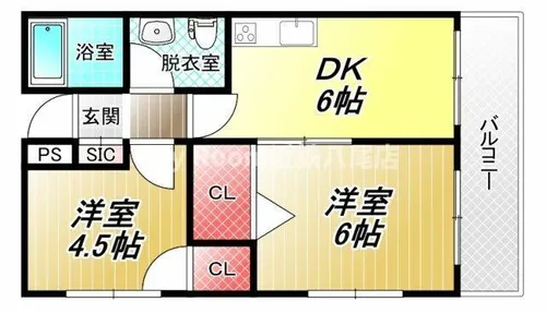 レビィ八尾南【5階】の間取り
