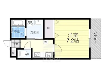 プルメリア東正雀【1階】の間取り