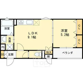 大阪府茨木市豊川4丁目【アパート】の間取り