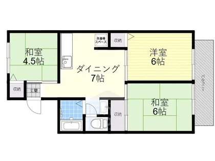 セジュール氷室【201号室】の間取り