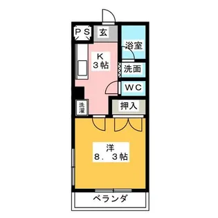 カガ屋ビル【5階】の間取り