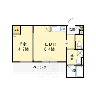 (仮称)高槻市赤大路共同住宅【2階】の間取り