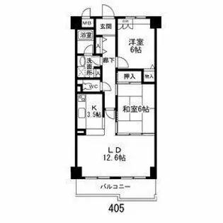 Collection東岸和田【1階】の間取り