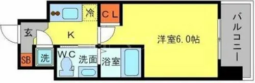 エスリード新梅田ノースポイント【309号室】の間取り