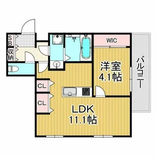 Mica Eleno苦楽園【206号室】の間取り