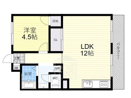 ミタカハイツ【1階】の間取り