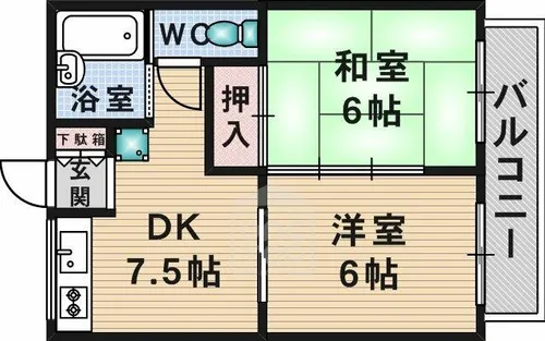 入江ハイツ3【2階】の間取り