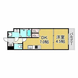 プレジオ西宮【7階】の間取り