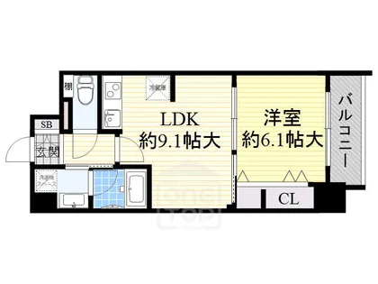 ソラージュ茨木【8階】の間取り