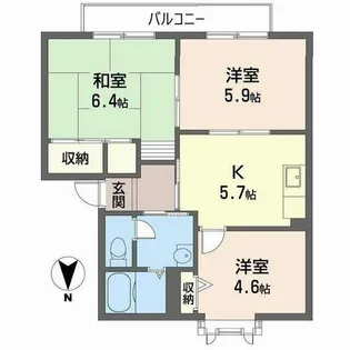 コスモス結崎 C【2階】の間取り