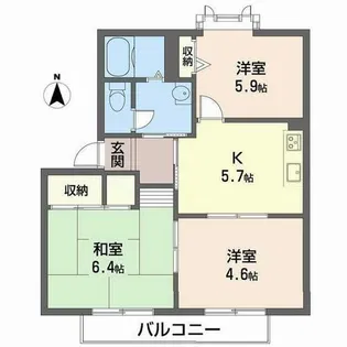 コスモス結崎 C【2階】の間取り