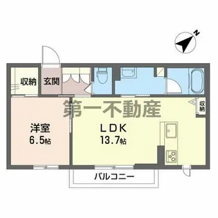 グリーンハイツ 河高 B棟【1階】の間取り