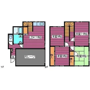 北海道札幌市東区伏古十一条1丁目【タウンハウス】の間取り
