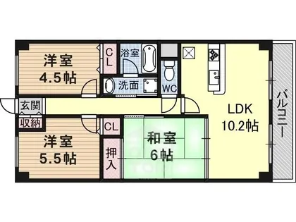 ライフ18【3階】の間取り