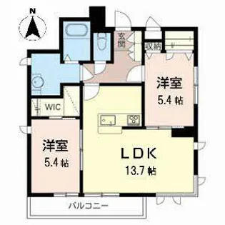 シャーメゾン Wise(ワイズ)【2階】の間取り