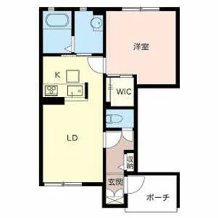 シャーメゾン アサヒII【0101号室】の間取り