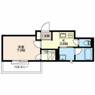 ドミール マツカゼ【0401号室】の間取り