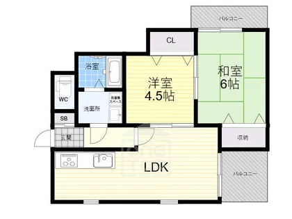 三井マンション【2階】の間取り