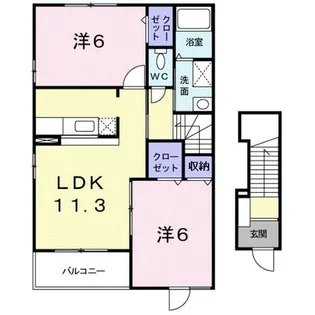 コ-ト ロベリア【2階】の間取り