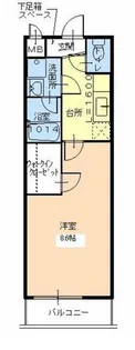 レフア弓削【1階】の間取り
