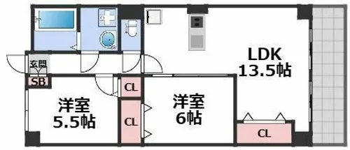 SENSE巽【3階】の間取り