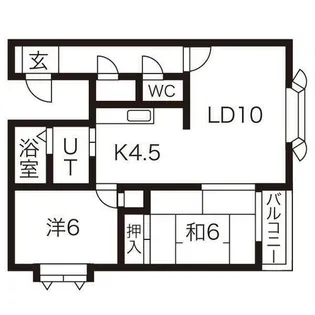 パレオコートK【1階】の間取り