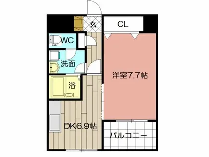 MDI インターフェイス竪町【4階】の間取り