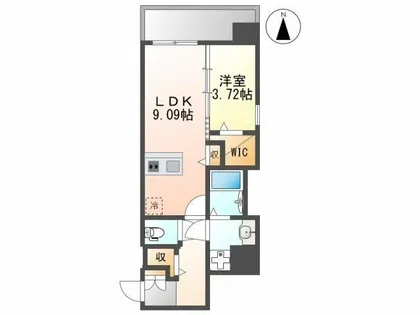 SOLUNA旦過マーケットプレイス【6階】の間取り