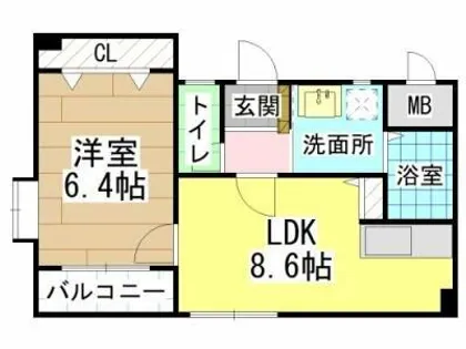 アンビエンス小倉駅前【7階】の間取り