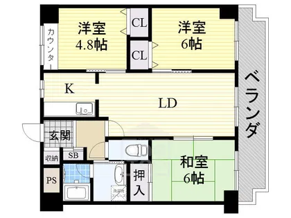 ほくと【1階】の間取り