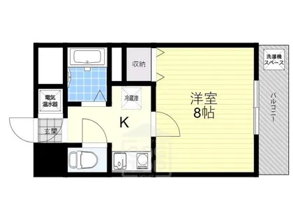 ファミール登美の里【1階】の間取り