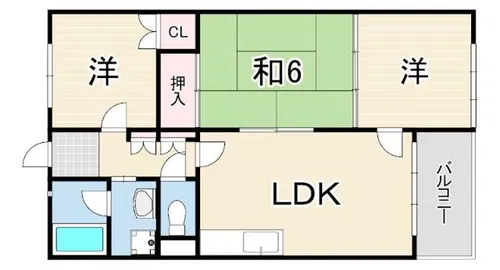 アビタ コシキイワ【4階】の間取り