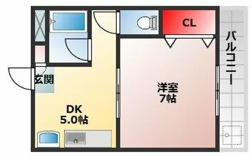 昌和鳳【4階】の間取り