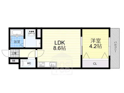 エトワールセレスト茨木【3階】の間取り