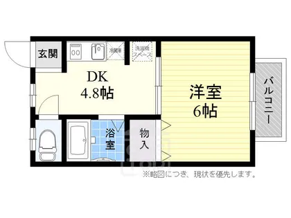 ルリアン高槻【1階】の間取り