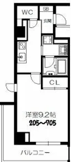ロイヤルパークヒルズうめきた【4階】の間取り