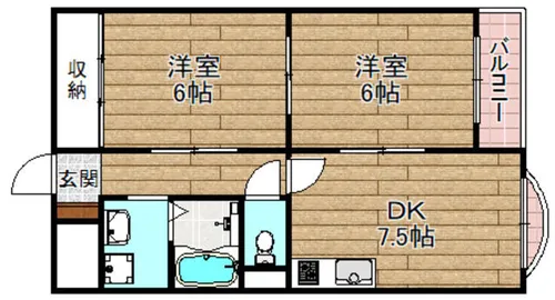 エクセルコート高槻Ⅰ号館【2階】の間取り