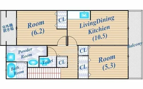 ディアーハイム【2階】の間取り