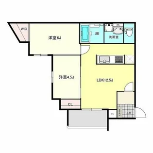 兵庫県明石市大観町【アパート】の間取り