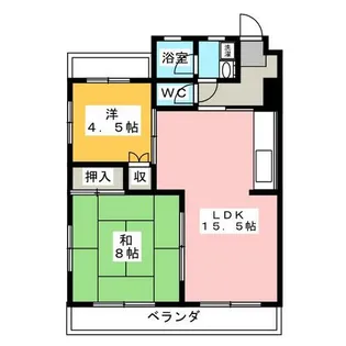 第18オオタビル【2階】の間取り