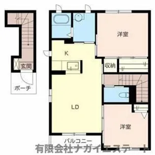 オアシスハイツB【2階】の間取り