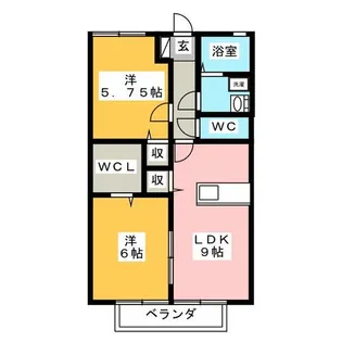 エスポワール向山 A棟【2階】の間取り